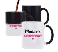 Otshirt Tasse Magique Madame la directrice - Mug - Idée Tasse Personnalisable Cadeau Anniversaire Fête Original Famille Travail Départ Collègue Retraite Noël. (Rose)