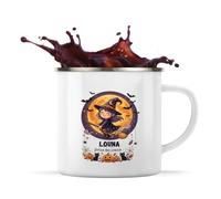 Otshirt Tasse Métal Louna - Joyeux Halloween 2 - Mug - Idée Tasse Personnalisable en Métal Cadeau Anniversaire Camping Fête Original Famille Travail Départ Collègue Retraite Noël.
