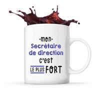 Otshirt Tasse Mon Secretaire de direction C'est le plus fort - Mug - Idée Tasse Personnalisable Cadeau Anniversaire Fête Original Famille Travail Départ Collègue Retraite Noël.