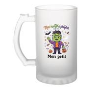 Otshirt Verre à Bière Mon Monstre Préféré C'est Mon Mon petit - Beer Glass - Idée Chope de Bière Cadeau Anniversaire Fête Original Famille Travail Départ Collègue Retraite Noël.
