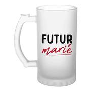 Otshirt Vière à Bière Futur marié | Beer Glass | Idée Chope de Bière Mug Cadeau Mariage EVJF EVG Homme Femme Anniversaire Fête Original Famille Travail Départ Collègue Retraite Noël Secret Santa