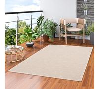 Ottawa - Tapis plat tissé intérieur/extérieur - Bordure Beige - 5 Tailles