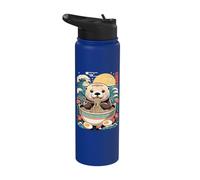 Otter Bol à ramen japonais Motif vagues de l'océan Stainless Steel Insulated Water Bottle