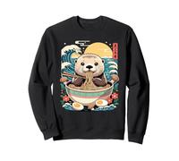 Otter Bol à Ramen Japonais Motif Vagues de l'océan Sweatshirt