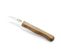 OTTO HERDER Solingen Couteau à légumes en acier inoxydable avec manche en bois de hêtre, couteau de cuisine avec lame incurvée de 5,5 cm, couteau à éplucher avec bec d'oiseau