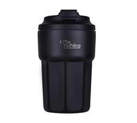 OTTO KONING Mug Isotherme 350 ml, Thermos Café Étanche Acier Inoxydable | Double paroi isolante 4h, inox 18/8 sans BPA, couvercle vissé anti-fuite, compatible porte-gobelet, bureau et voyage