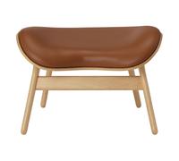 Ottoman A Conversation Piece cuir oak base