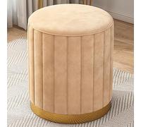 Ottoman de Rangement Rond en Velours avec Couvercle Amovible, Tabouret Champignon pour Salon, Chambre à Coucher Salle de Maquillage, Repose-Pieds Polyvalent Chaise de Coiffeuse