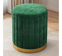Ottoman de Rangement Rond en Velours avec Couvercle Amovible, Tabouret Champignon pour Salon, Chambre à Coucher Salle de Maquillage, Repose-Pieds Polyvalent Chaise de Coiffeuse