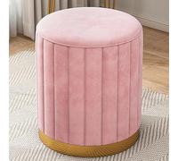 Ottoman de Rangement Rond en Velours avec Couvercle Amovible, Tabouret Champignon pour Salon, Chambre à Coucher Salle de Maquillage, Repose-Pieds Polyvalent Chaise de Coiffeuse