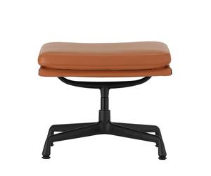 Ottoman EA 223 Soft Pad Aluminium Chair deep black powder coated aluminium base