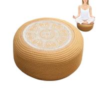 Ottoman en rotin tissé et ottoman - Coussin de sol Tatami pour jardin, côte, pneus extérieurs vivants, piscine, sièges en plein air, pouf ottoman tissé et sol ottoman