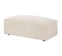 Ottoman HELLNAR Velours Beige clair