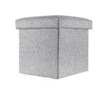 Ottoman Pouf pliable 30x30x30 cm Cube de rangement siège Espace de rangement