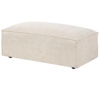 Ottoman Pouf Repose Pieds Moderne Velours Beige Hellnar