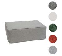 Ottomane/accessoires pour canapé HWC-O54, pouf repose-pieds, chaise longue, tissu/textile 300 g/m² 38 x 97 x 70 cm gris clair