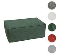 Ottomane/accessoires pour canapé HWC-O54, pouf repose-pieds méridienne chaise longue, tissu/textile 300 g/m² 38 x 97 x 70 cm vert