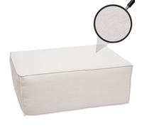 Ottomane/accessoires pour canapé HWC-O54, pouf repose-pieds, chaise longue, tissu/textile 300 g/m² 38 x 97 x 70 cm crème