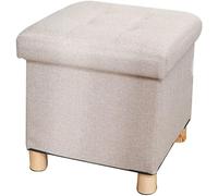 Ottomane de rangement pliable avec compartiment caché, siège peu encombrant pour salon, chambre à coucher, terrasse, banc de rangement polyvalent