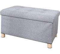 Ottomane de rangement pliable avec compartiment caché, siège peu encombrant pour salon, chambre à coucher, terrasse, banc de rangement polyvalent