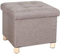 Ottomane de rangement pliable avec compartiment caché, siège polyvalent peu encombrant pour salon, terrasse, chambre à coucher, organiseur élégant pour la maison
