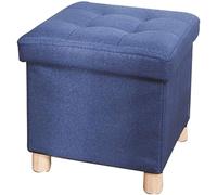 Ottomane de rangement pliable avec compartiment caché, siège polyvalent peu encombrant pour salon, terrasse, chambre à coucher, organiseur élégant pour la maison