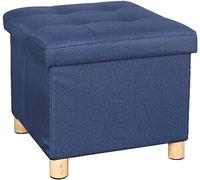 Ottomane de rangement pliable avec compartiment caché, siège polyvalent peu encombrant pour salon, terrasse, chambre à coucher, organiseur élégant pour la maison