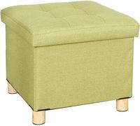 Ottomane de rangement pliable avec compartiment caché, siège polyvalent peu encombrant pour salon, terrasse, chambre à coucher, organiseur élégant pour la maison
