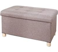 Ottomane de rangement pliable avec compartiment caché, siège polyvalent peu encombrant pour salon, terrasse, chambre à coucher, organiseur élégant pour la maison