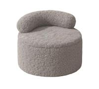 Ottomane ronde avec rangement et petit , option de confortable, 35 x 35 x 27 cm, pouf de rangement rond touffeté à larges boutons, repose-pieds de salon, design rembourré doux, pour la