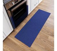 Ottomanson Tapis de couloir collection Ottohome uni dos en caoutchouc 67 cm x 183 cm bleu marine