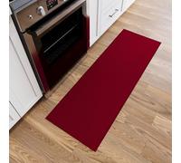 Ottomanson Tapis de couloir collection Ottohome uni dos en caoutchouc 67 cm x 183 cm rouge