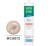 OTTOSEAL® S 100 Silicone sanitaire 300 ml - beige sable - résistant aux moisissures & aux UV