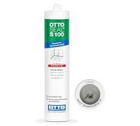 OTTOSEAL S 100 - Silicone sanitaire de qualité supérieure - 300 ml - C8682 - Gris ciment mat 31 - Sûr contre la moisissure et idéal pour la salle de bain, la cuisine et le salon - Excellent lissage et
