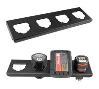 otuiaim Support Mural compatible avec Bosch GBA 12V / Makita 12V Batterie | Support en Acie pour 4 Batteries d’outils, Organisateur de Rangement Boite Montage sur Panneaux Perforés et Murs
