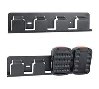 otuiaim Support Mural compatible avec Bosch Vert PBA 18V Batterie | Support en Acie pour 4 Batteries d’outils, Rangement Boite compatible avec Bosch Bricolage & Jardin (Home & Garden) 18V