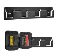 otuiaim Support Mural pour 4 Batteries compatible avec Perceuses Dewalt 18V/20V Perceuses Batterie, Support en Acier pour batteries d’outils , Montage sur Panneaux Perforés et Murs
