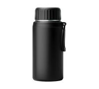 OUAYEMEL Bouteille d'eau isotherme en acier inoxydable 316 de 1 l/1,5 l, avec infuseur à thé amovible, sans BPA, anti-fuite, garde au chaud et au froid pendant 12 heures et plus (noir, 1000 ml)