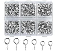 Ouborui lot de 500 vis à œillet petites - 3 tailles (8/10/13 mm) ensemble de vis à œillet pour la fabrication de bijoux, l'artisanat en or et en argent
