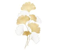 OUBUBY Ginkgo Biloba Décoration murale 3D en métal Peinture décorative en fer Ginkgo Biloba Tenture murale stéréoscopique 109 x 55 cm Convient pour salon chambre à coucher