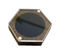 OUFEIJIA EUR Boîte de présentation en Bois for pièces Monnaie, Dessus Acrylique à Fermeture magnétique, Mallette Rangement Transparente for Anciennes
