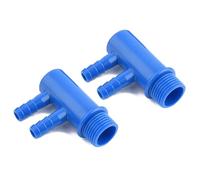 OUFEIJIA EUR Collecteur à Filetage mâle 1/2 "8mm, Tuyau d'eau et inverseur de, raccord Distribution Trois Quatre Trous(2 Outlets 8mm)