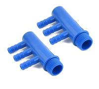 OUFEIJIA EUR Collecteur à Filetage mâle 1/2 "8mm, Tuyau d'eau et inverseur de, raccord Distribution Trois Quatre Trous(3 Outlets 8mm)