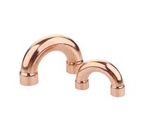 OUFEIJIA EUR Lot de 2 Coudes en U à 180° cuivre 1/4" 1-3/8", coude soudé avec évasement et diamètre égal pour tuyaux climatisation