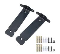 OUFEIJIA EUR Paquet de 2 Supports en Forme L, Cadre Support à Angle Droit 90 °, Plaque Fixation Triangulaire for étagères, Rangement for cloisons(Black 30cm)