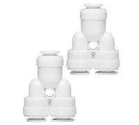 OUFEIJIA EUR Raccord en T de 1/4 Pouces for filtres à Eau Pure, raccord Connexion Rapide for purificateurs d'eau, conduites Boisson directe