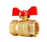 OUFEIJIA EUR Vanne à Boisseau sphérique en Laiton, vanne Double Filetage Interne pour raccordement Direct sur Chauffe-Eau gaz et Conduite d'eau 1/2" 1¼"(1/2")