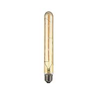 OUGEER Lot de 1 T30 Long Tube ampoule LED 4 W Tube Style Edison Ampoule à filament Fumé Doré Verre T30 E27 4 W Culot à vis