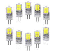 OUGEER Lot de 10 Ampoule G4 3W LED COB, AC220-240V 300LM 3W G4 Lumière (Equivalent à Halogène 30W), Blanc Froid 6000K Pas Dimmable