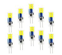 OUGEER Lot de 10 Ampoule LED G4 2W Économie d'énergie Équivalent 20W Lampe Halogène/Incandescente G4 LED 2835 SMD 360° Angle de faisceau AC220-240V 200LM Blanc Froid 6000K Pas dimmable